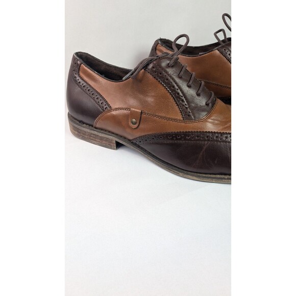 Steve Madden Mens Sz 13 Brown Leather Wingtip Oxford Dress Shoes Jetway - Picture 2 of 15